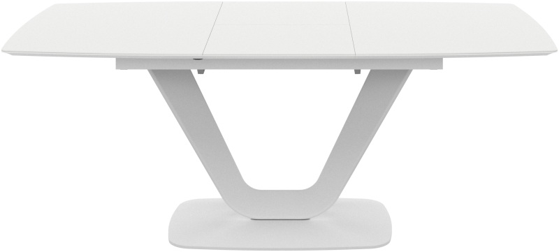 Alicante extendable dining table, white lacquered