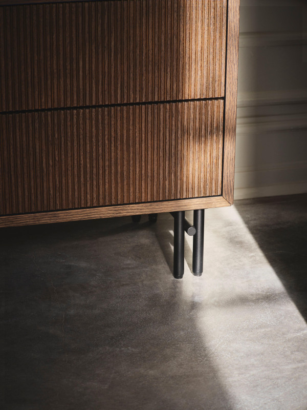 Element dresser with 3 drawers, brown