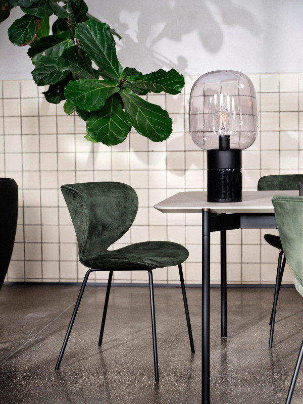 Augusta extendable dining table, brown/black ceramic