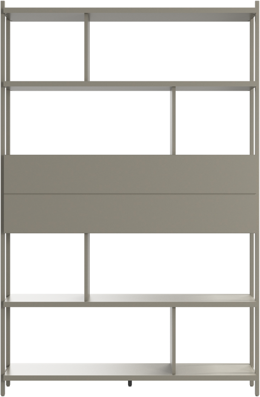 Calgary storage with dropdown front, light grey wood