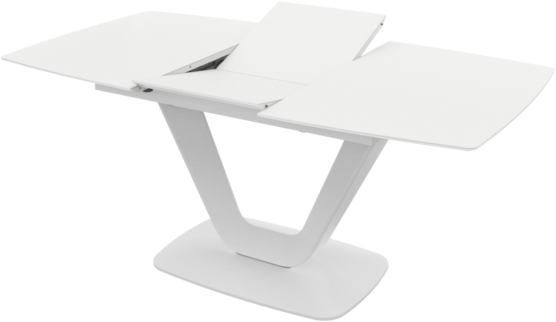 Alicante extendable dining table, white lacquered