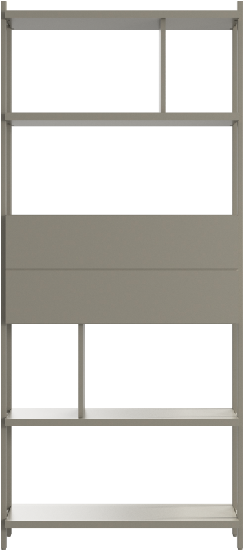 Calgary storage with dropdown front, light grey wood