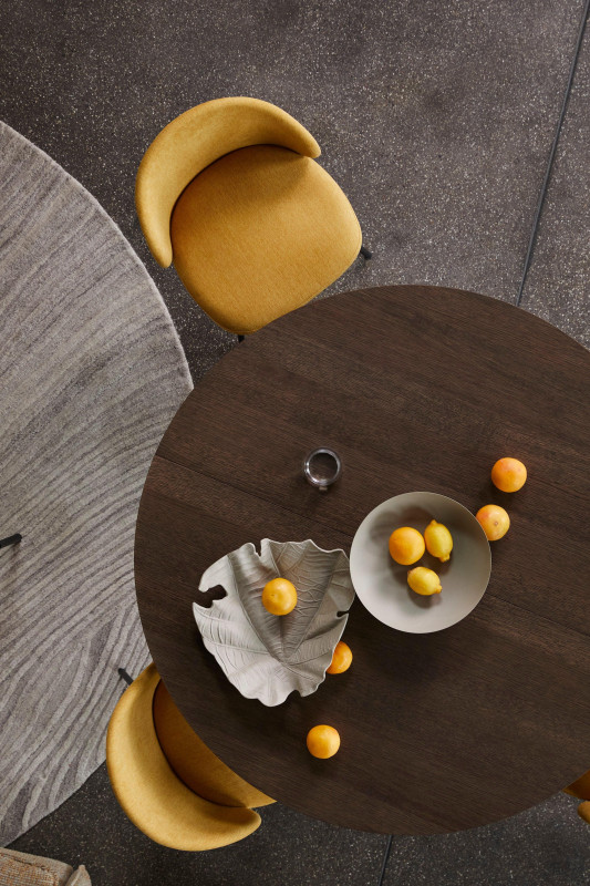 Santiago extendable dining table, brown/grey wood