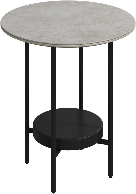 Madrid side table, light grey ceramic