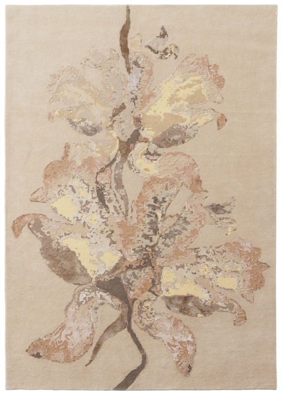 Flora 7 rug, beige wool