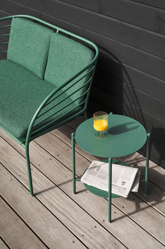 Cancún Seat and back cushion for lounge chair, light grey fabric