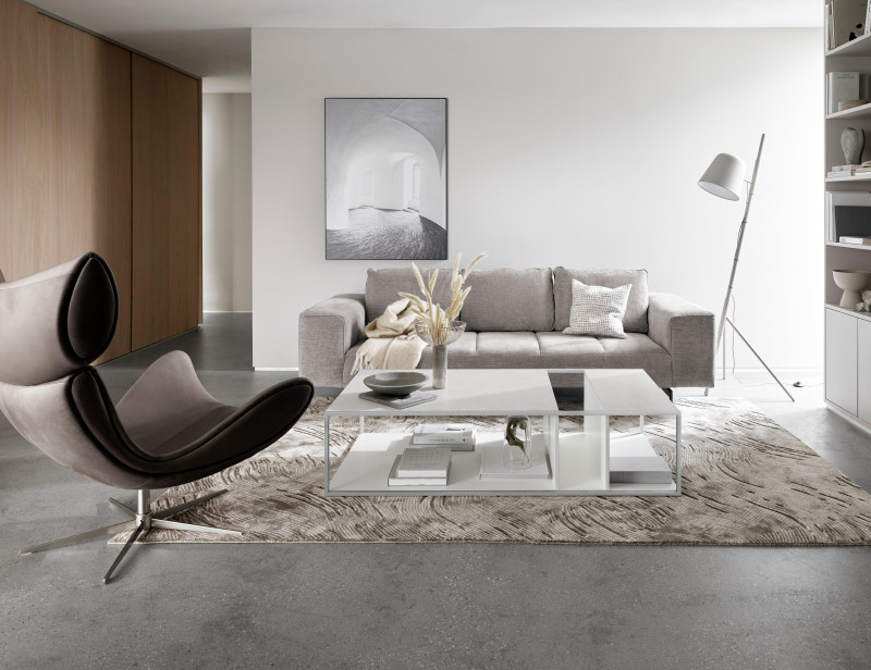 Whirlwind rug, brown tencel