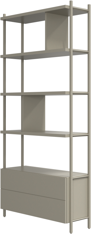 Calgary storage with drawer, light grey wood