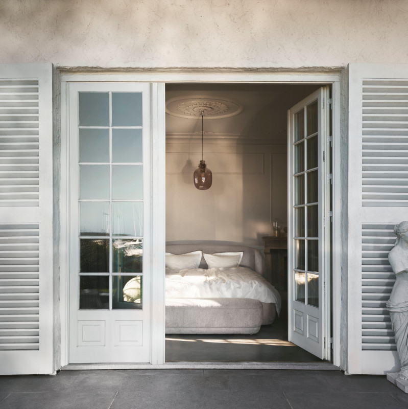 Bolzano bench, blue fabric