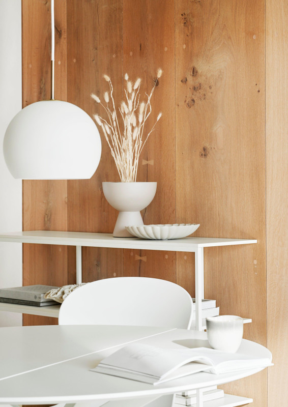 Ball wall lamp, yellow metal