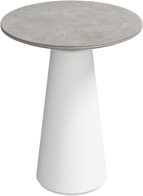 Madrid side table, light grey ceramic