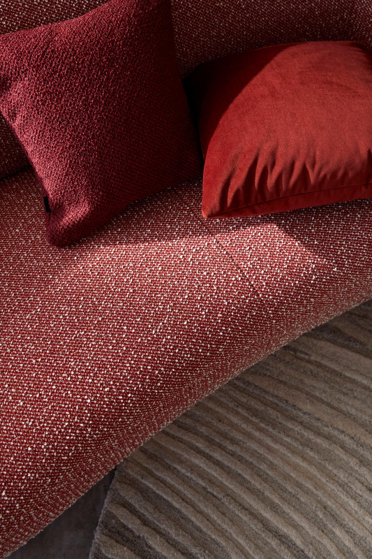 Velvet cushion, beige fabric