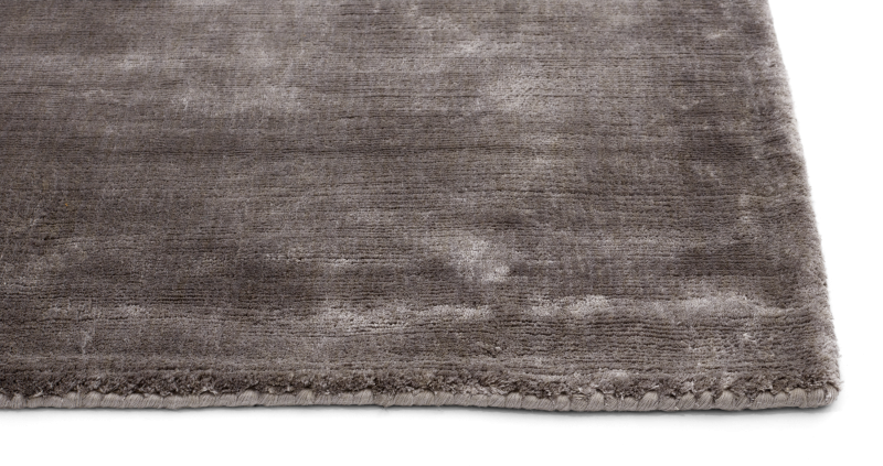 Loom rug, light grey tencel/cotton