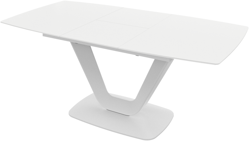 Alicante extendable dining table, white lacquered