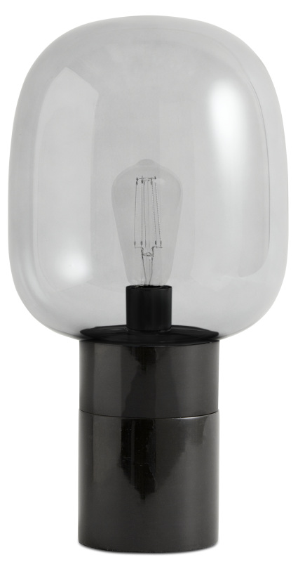 Stockholm table lamp, black glass