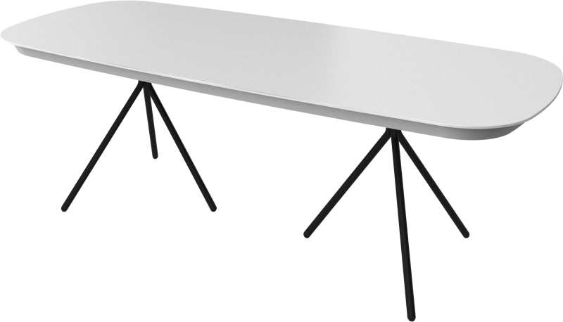 Ottawa extendable dining table, white lacquered