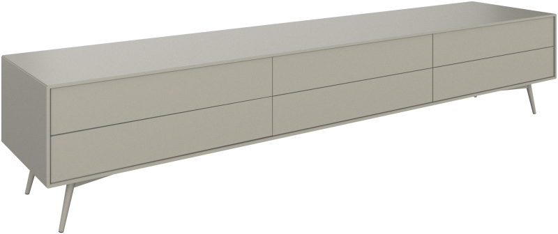 Fermo media unit with drop down door and drawer, light grey wood