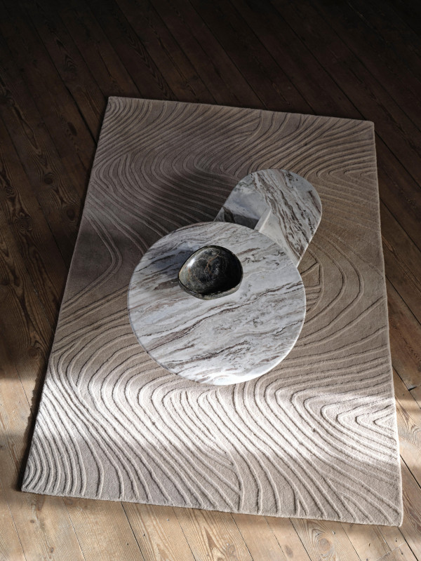 Milano side table, brown marble