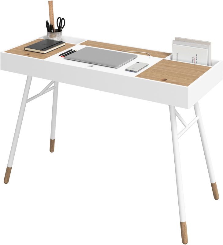 Cupertino desk, white lacquered