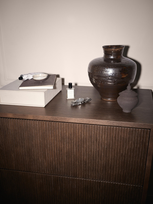 Element dresser with 3 drawers, brown