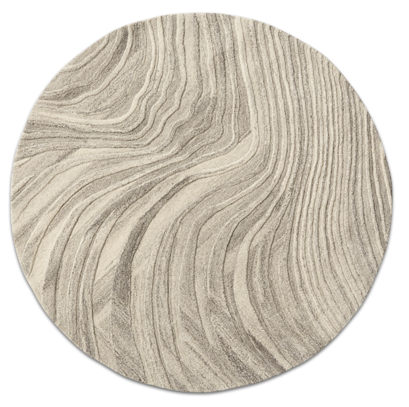 Furrow rug, light grey cotton