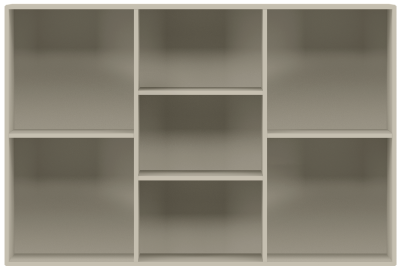 Como wall system, light grey lacquered