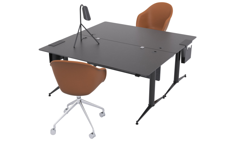 Curious table lamp, black metal