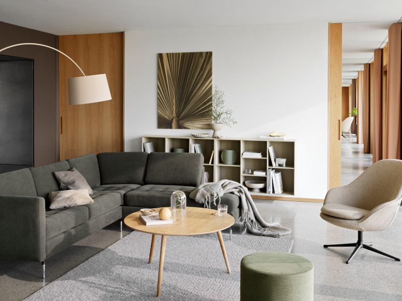 Bornholm coffee table, brown wood