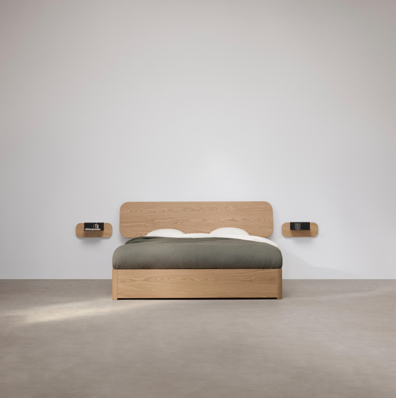 Element night stand, light grey wood