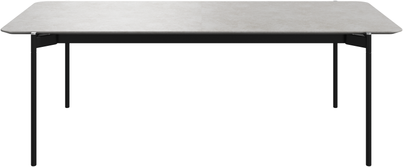 Augusta extendable dining table, brown/black ceramic