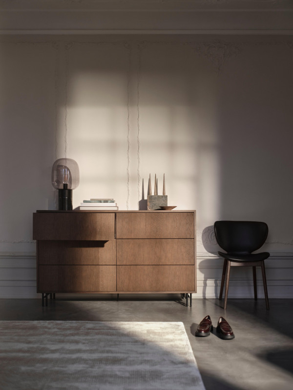 Element dresser with 3 drawers, brown