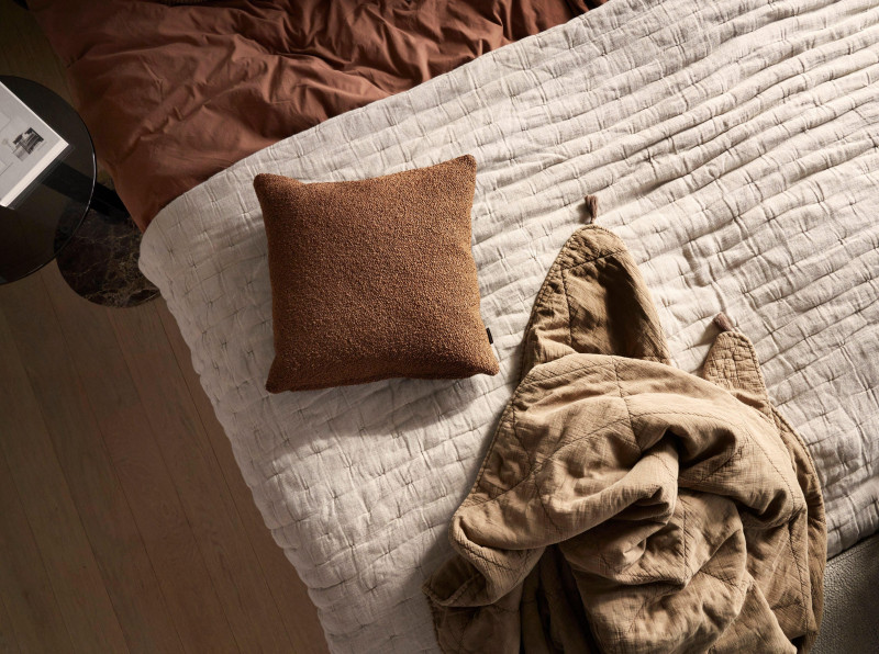 REMS bedspread, beige fabric