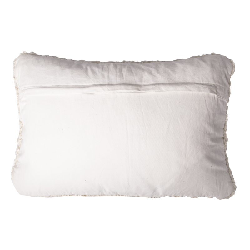 Bouclé heavy cushion, beige acrylic