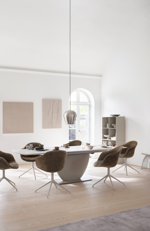 Pine cone pendant, light grey metal