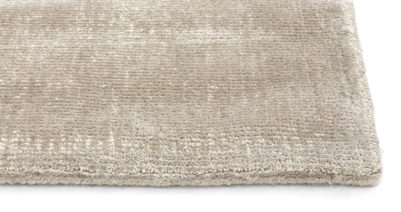 Simple rug, light grey wool/cotton