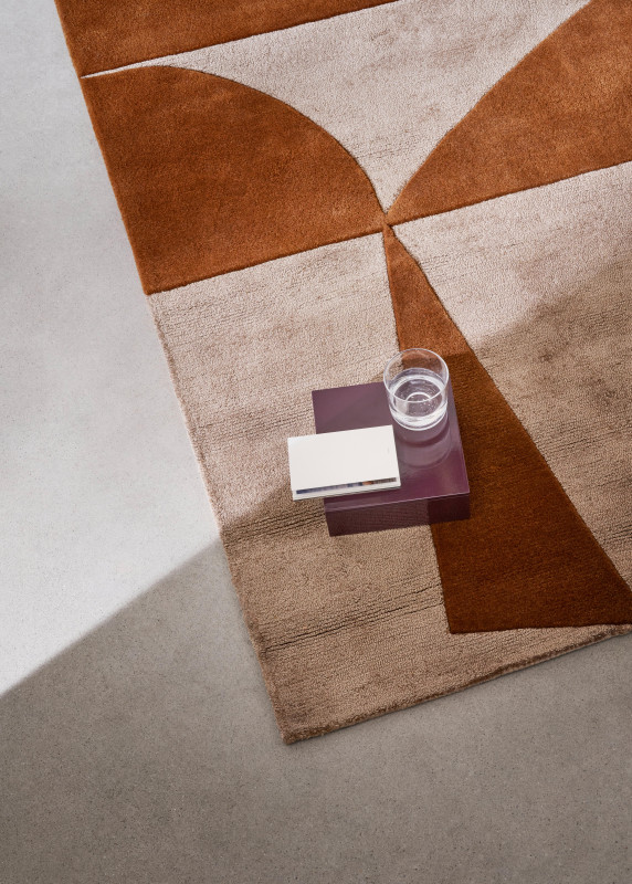 Moments rug, beige wool/cotton