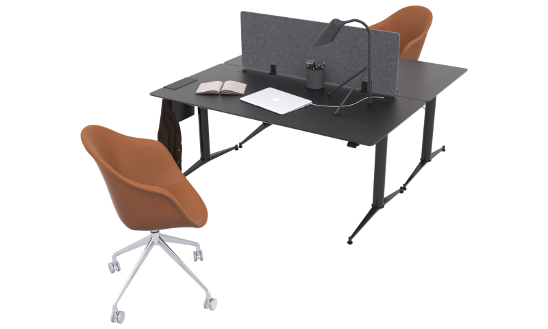 Curious table lamp, black metal