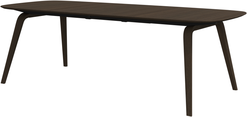 Hauge dining table, brown/black wood