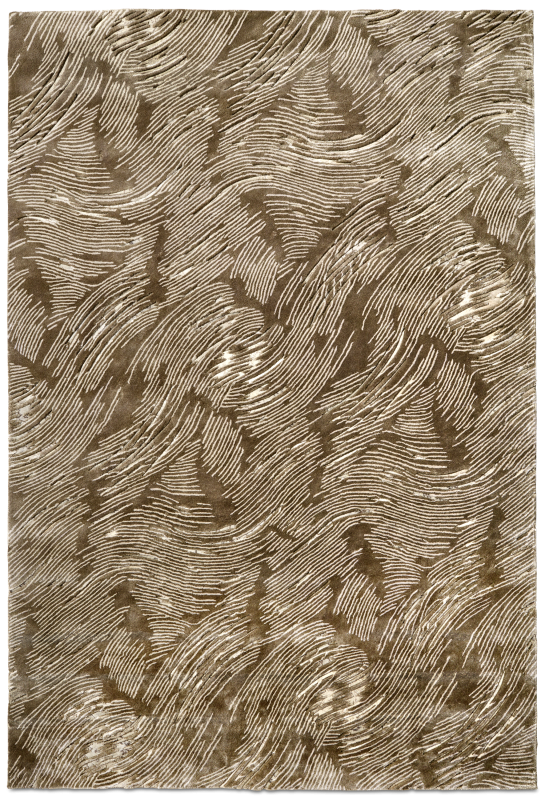 Whirlwind rug, brown tencel
