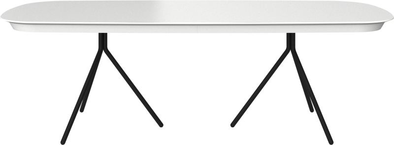Ottawa extendable dining table, white lacquered