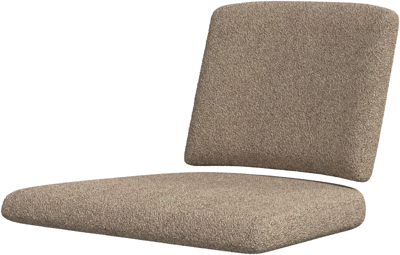 Cancún Seat and back cushion for lounge chair, light grey fabric