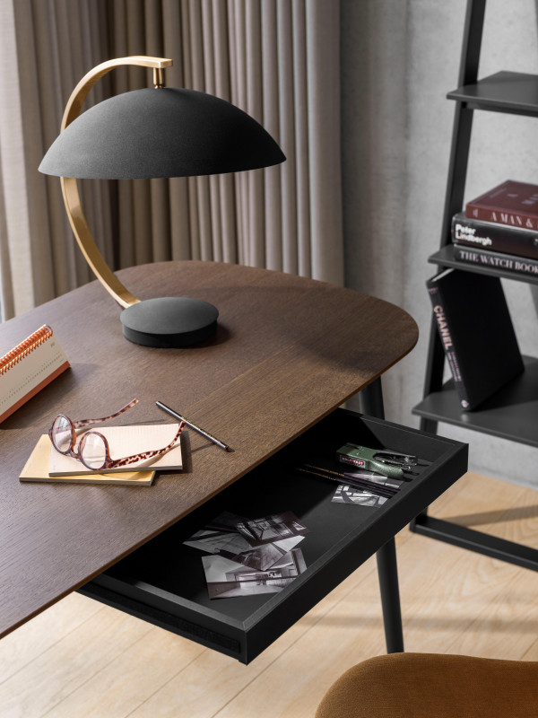 Kingston office desk, light grey wood