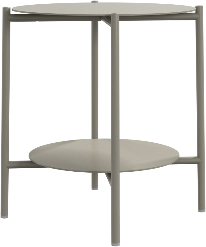 Cancún side table, light grey metal