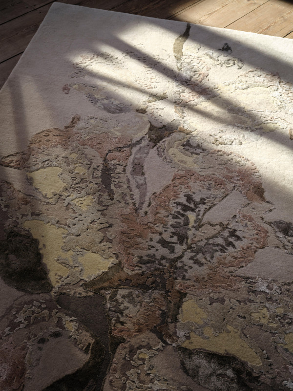 Flora 7 rug, beige wool