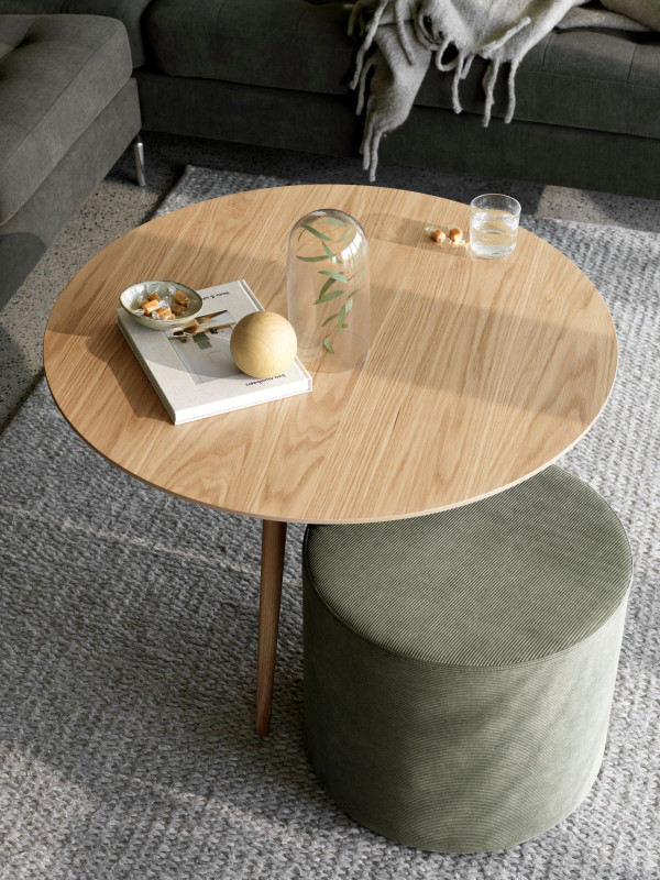 Bornholm coffee table, brown wood