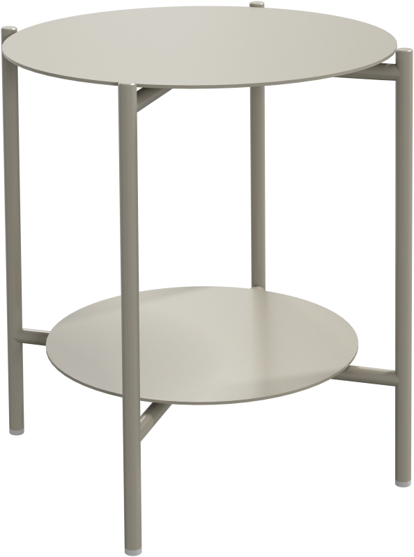Cancún side table, light grey metal