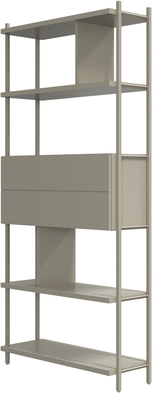 Calgary storage with dropdown front, light grey wood