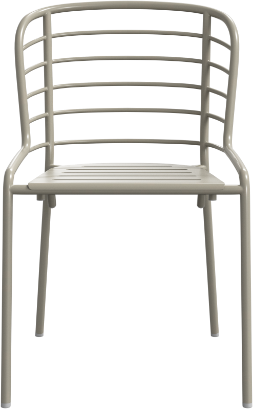 Cancún Dining chair, light grey aluminium
