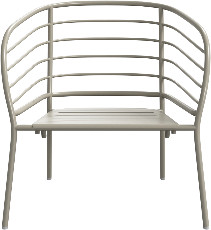 Cancún Lounge chair, light grey aluminium
