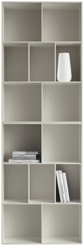 Como wall system, light grey lacquered